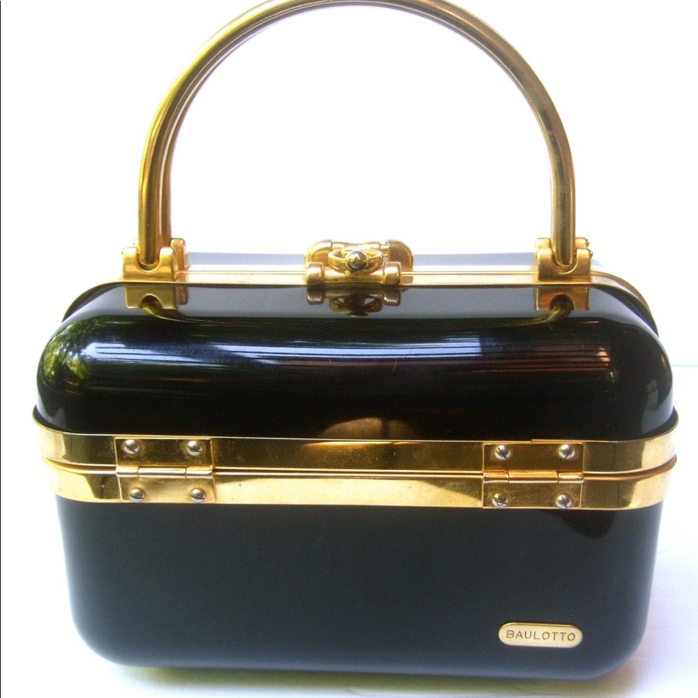 Vintage Baulotto Italy faux ebony shell purse 1970